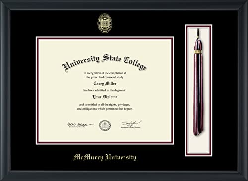 McMurry University - Officially Licensed - Gold Embossed Tassel Diploma Frame - Document Size 11" x 8.5"