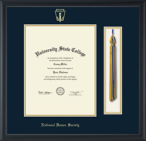 National Honor Society - Officially Licensed - Gold Embossed Tassel Diploma Frame - Document Size 8.5" x 11"