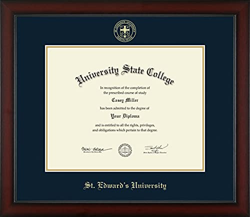 St. Edward's University - Officially Licensed - Master's - Gold Embossed Diploma Frame - Document Size 14" x 11"