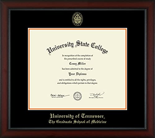 The University of Tennessee Knoxville The Graduate School of Medicine - Officially Licensed - Gold Embossed Diploma Frame - Document Size 17" x 14"