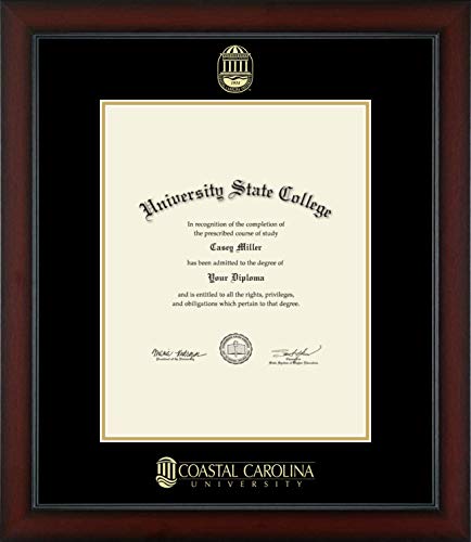 Coastal Carolina University - Officially Licensed - Gold Embossed Diploma Frame - Document Size 11" x 14"