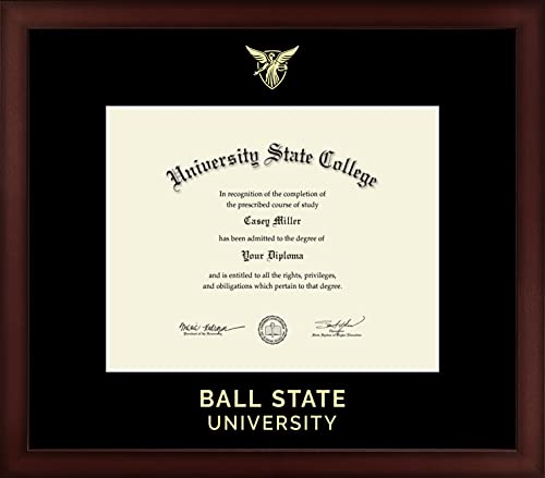 Ball State University - Officially Licensed - Gold Embossed Diploma Frame - Document Size 10" x 8"