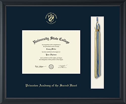 Princeton Academy of the Sacred Heart - Officially Licensed - Gold Embossed Tassel Diploma Frame - Document Size 8" x 6"