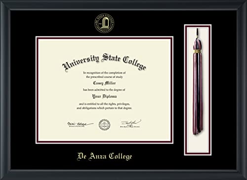 De Anza College - Officially Licensed - Gold Embossed Tassel Diploma Frame - Document Size 11" x 8.5"