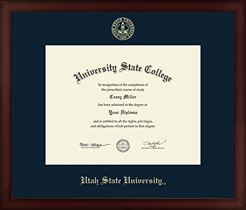 Utah State University - Officially Licensed - Gold Embossed Diploma Frame - Document Size 11" x 8.5"