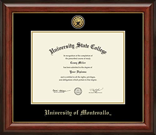 University of Montevallo - Officially Licensed - Gold Medallion Diploma Frame - Document Size 11" x 8.5"