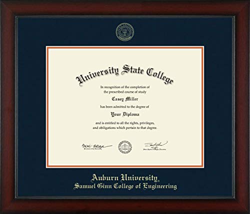 Auburn University Samuel Ginn College of Engineering - Officially Licensed - Gold Embossed Diploma Frame - Document Size 17" x 13"