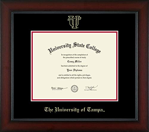 University of Tampa - Officially Licensed - Gold Embossed Diploma Frame - Document Size 10" x 8"