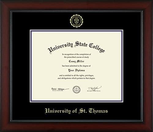 University of St. Thomas - Officially Licensed - Bachelor's - Silver Embossed Diploma Frame - Document Size 11" x 8.5"