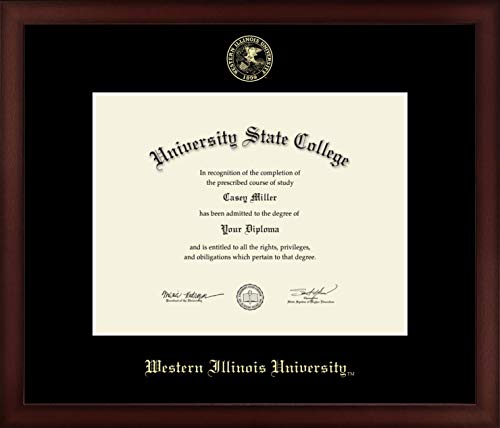 Western Illinois University - Officially Licensed - Gold Embossed Diploma Frame - Document Size 11" x 8.5"