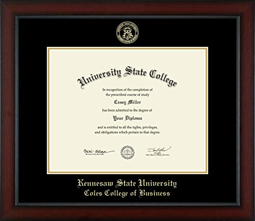 Kennesaw State University Coles College of Business - Officially Licensed - Gold Embossed Diploma Frame - Document Size 14" x 11"