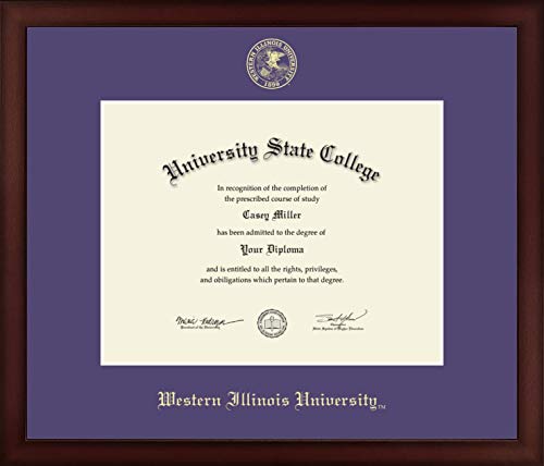 Western Illinois University - Officially Licensed - Gold Embossed Diploma Frame - Document Size 11" x 8.5"