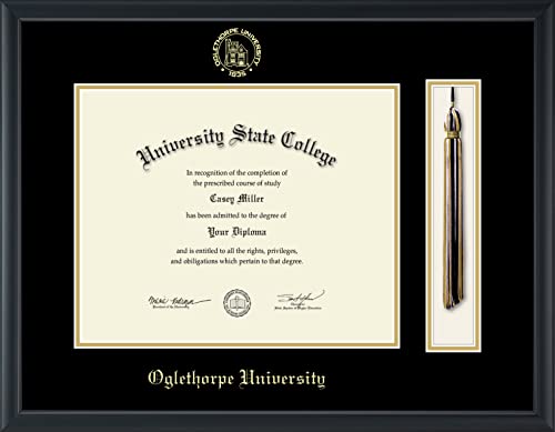 Oglethorpe University - Officially Licensed - Gold Embossed Tassel Diploma Frame - Document Size 13" x 10.5"