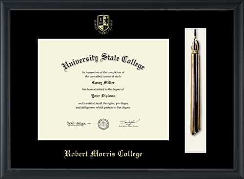 Robert Morris College in Illinois - Officially Licensed - Gold Embossed Tassel Diploma Frame - Document Size 11" x 8.5"