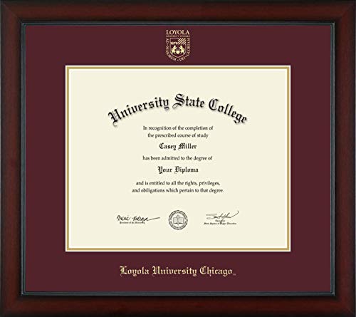 Loyola University Chicago - Officially Licensed - Medical - Gold Embossed Diploma Frame - Document Size 17" x 14"