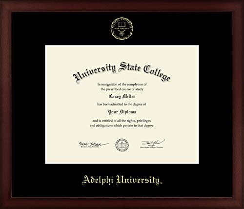 Adelphi University - Officially Licensed - Gold Embossed Diploma Frame - Document Size 11" x 8.5"