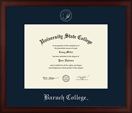 Baruch College - Officially Licensed - Silver Embossed Diploma Frame - Document Size 11" x 8.5"