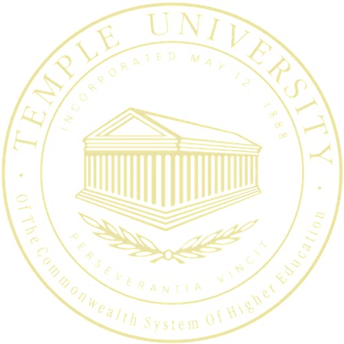 Temple University School of Pharmacy - Officially Licensed - Gold Embossed Diploma Frame - Document Size 14" x 11"