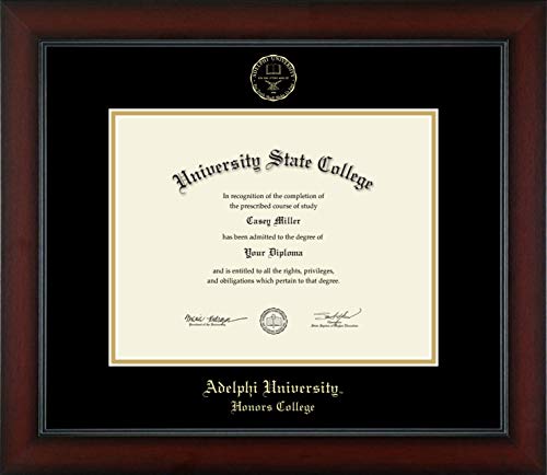 Adelphi University Honors College - Officially Licensed - Gold Embossed Diploma Frame - Document Size 11" x 8.5"