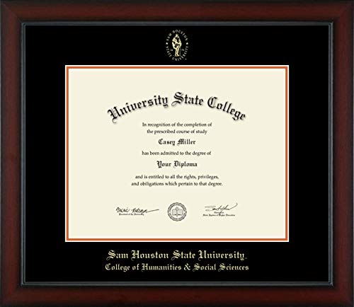 Sam Houston State University College of Humanities & Social Sciences - Officially Licensed - Gold Embossed Diploma Frame - Document Size 14" x 11"