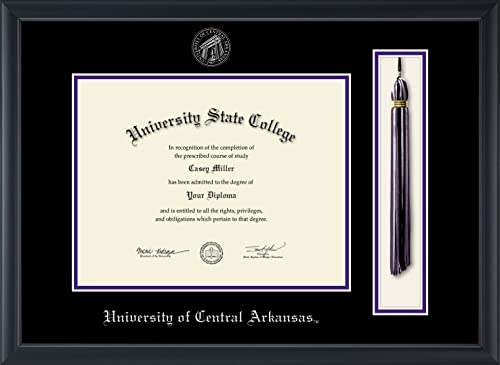 University of Central Arkansas - Officially Licensed - Silver Embossed Tassel Diploma Frame - Document Size 11" x 8.5"