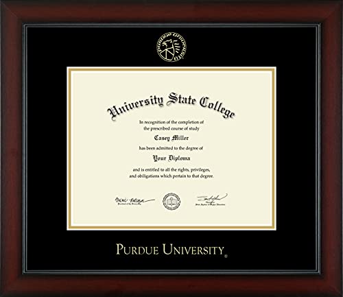 Purdue University - Officially Licensed - Master's/PhD - Gold Embossed Diploma Frame - Document Size 11" x 8.5"