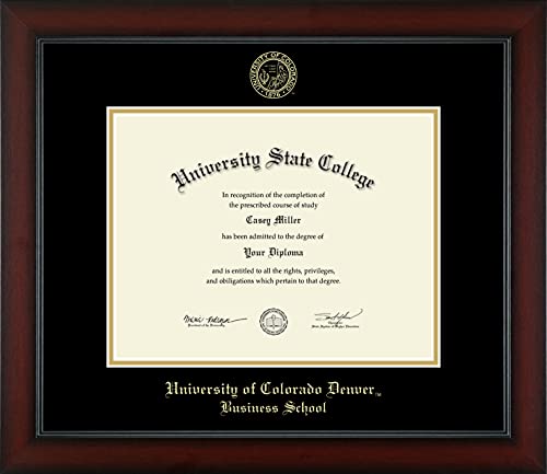 University of Colorado Denver Business School - Officially Licensed - Gold Embossed Diploma Frame - Document Size 11" x 8.5"