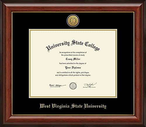 West Virginia State University - Officially Licensed - Gold Medallion Diploma Frame - Document Size 11" x 8.5"