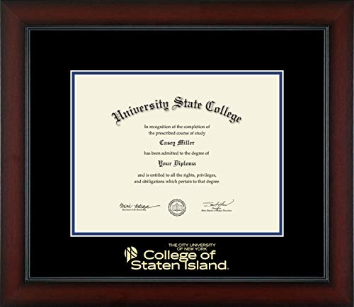 College of Staten Island - Officially Licensed - Gold Embossed Diploma Frame - Document Size 11" x 8.5"