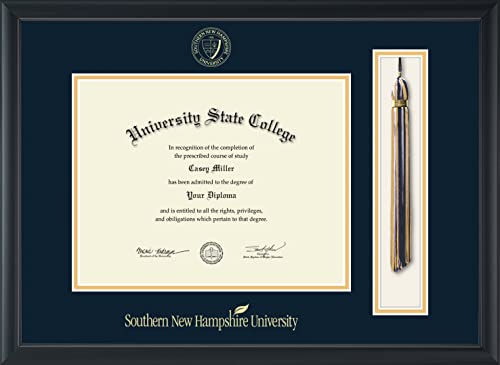 Southern New Hampshire University - Officially Licensed - Gold Embossed Tassel Diploma Frame - Document Size 11" x 8.5"