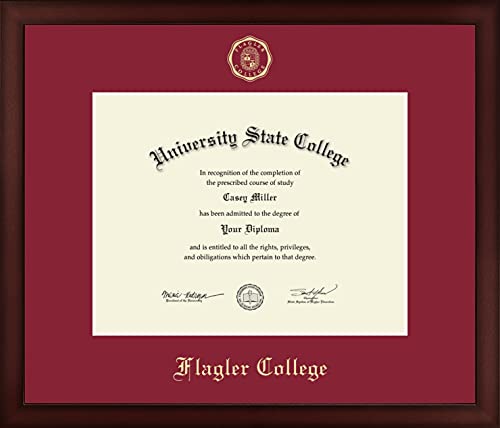 Flagler College - Officially Licensed - Gold Embossed Diploma Frame - Document Size 11" x 8.5"