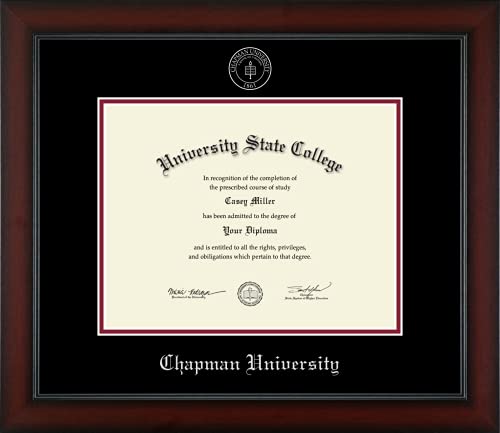 Chapman University - Officially Licensed - Silver Embossed Diploma Frame - Document Size 11" x 8.5"