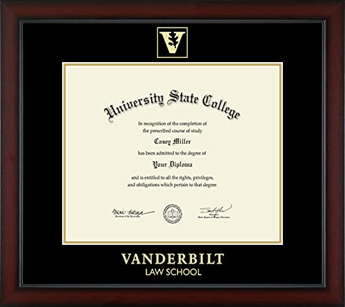 Vanderbilt University Law School - Officially Licensed - Gold Embossed Diploma Frame - Document Size 17" x 14"