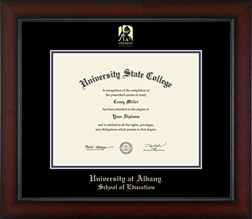 University at Albany State University of New York School of Education - Officially Licensed - Gold Embossed Diploma Frame - Document Size 11" x 8.5"