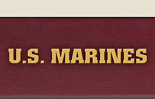 Church Hill Classics U.S. Marine Corps Certificate Frame - Featuring Expo Cherry Moulding - Vertical Orientation - Officially Licensed - Document Size 8" x 10"