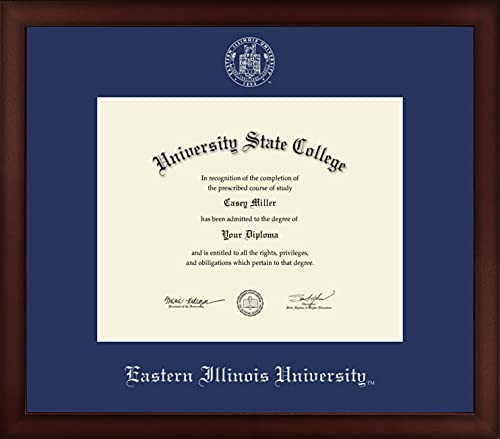 Eastern Illinois University - Officially Licensed - Silver Embossed Diploma Frame - Document Size 10" x 8"