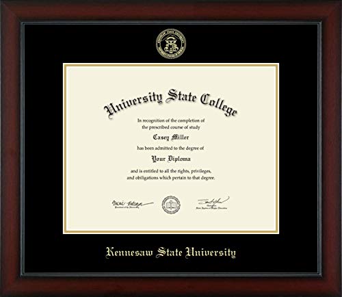 Kennesaw State University - Officially Licensed - Gold Embossed Diploma Frame - Document Size 14" x 11"