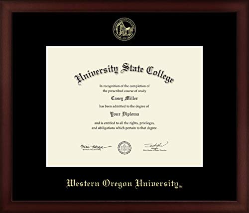 Western Oregon University - Officially Licensed - Gold Embossed Diploma Frame - Document Size 11" x 8.5"