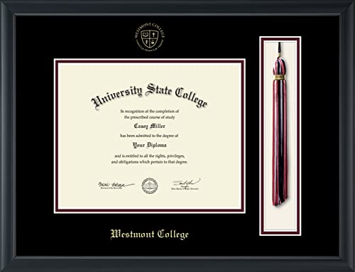 Westmont College - Officially Licensed - Gold Embossed Tassel Diploma Frame - Document Size 10" x 8"