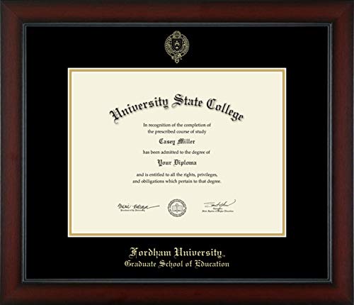 Fordham University Graduate School of Education - Officially Licensed - Gold Embossed Diploma Frame - Document Size 13" x 10"