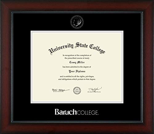 Baruch College - Officially Licensed - Silver Embossed Diploma Frame - Document Size 11" x 8.5"