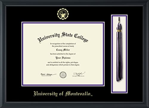 University of Montevallo - Officially Licensed - Gold Embossed Tassel Diploma Frame - Document Size 11" x 8.5"