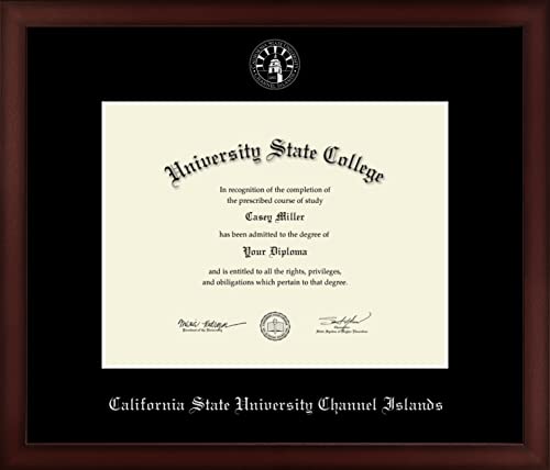 California State University Channel Islands - Officially Licensed - Silver Embossed Diploma Frame - Document Size 11" x 8.5"