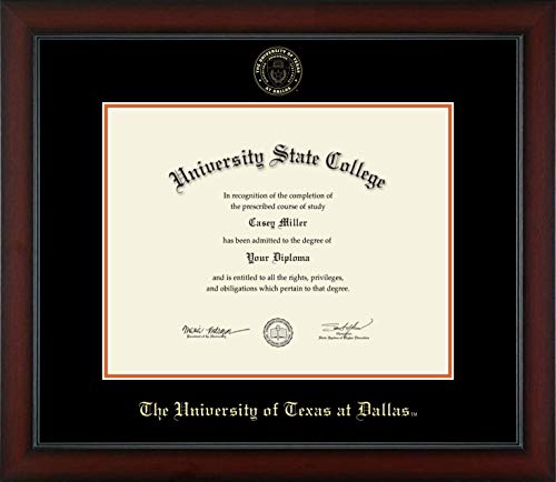 The University of Texas at Dallas - Officially Licensed - Gold Embossed Diploma Frame - Document Size 14" x 11"