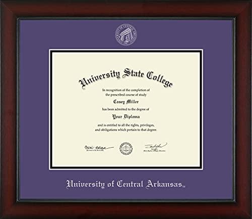 University of Central Arkansas - Officially Licensed - Silver Embossed Diploma Frame - Document Size 11" x 8.5"