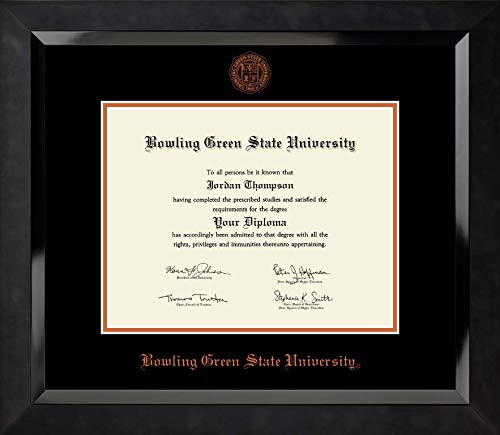 Church Hill Classics Bowling Green State University - Orange Embossed - Featuring Eclipse Moulding - Officially Licensed - Diploma Size 11" x 8.5"