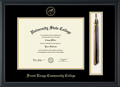 Front Range Community College - Officially Licensed - Gold Embossed Tassel Diploma Frame - Document Size 11" x 8.5"