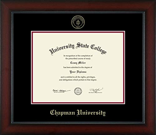 Chapman University - Officially Licensed - Gold Embossed Diploma Frame - Document Size 11" x 8.5"