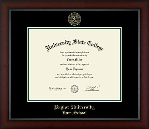 Baylor University Law School - Officially Licensed - Gold Embossed Diploma Frame - Document Size 14" x 11"