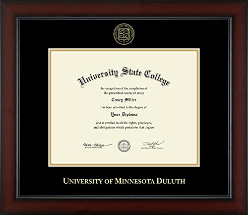 University of Minnesota Duluth - Officially Licensed - Gold Embossed Diploma Frame - Document Size 11" x 8.5"